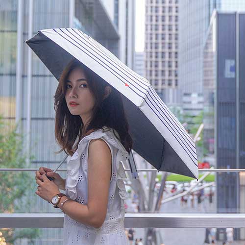 Konggu Mini Folding Umbrella White